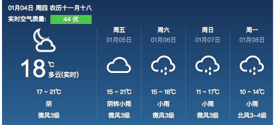 澳门最新天气预报通知