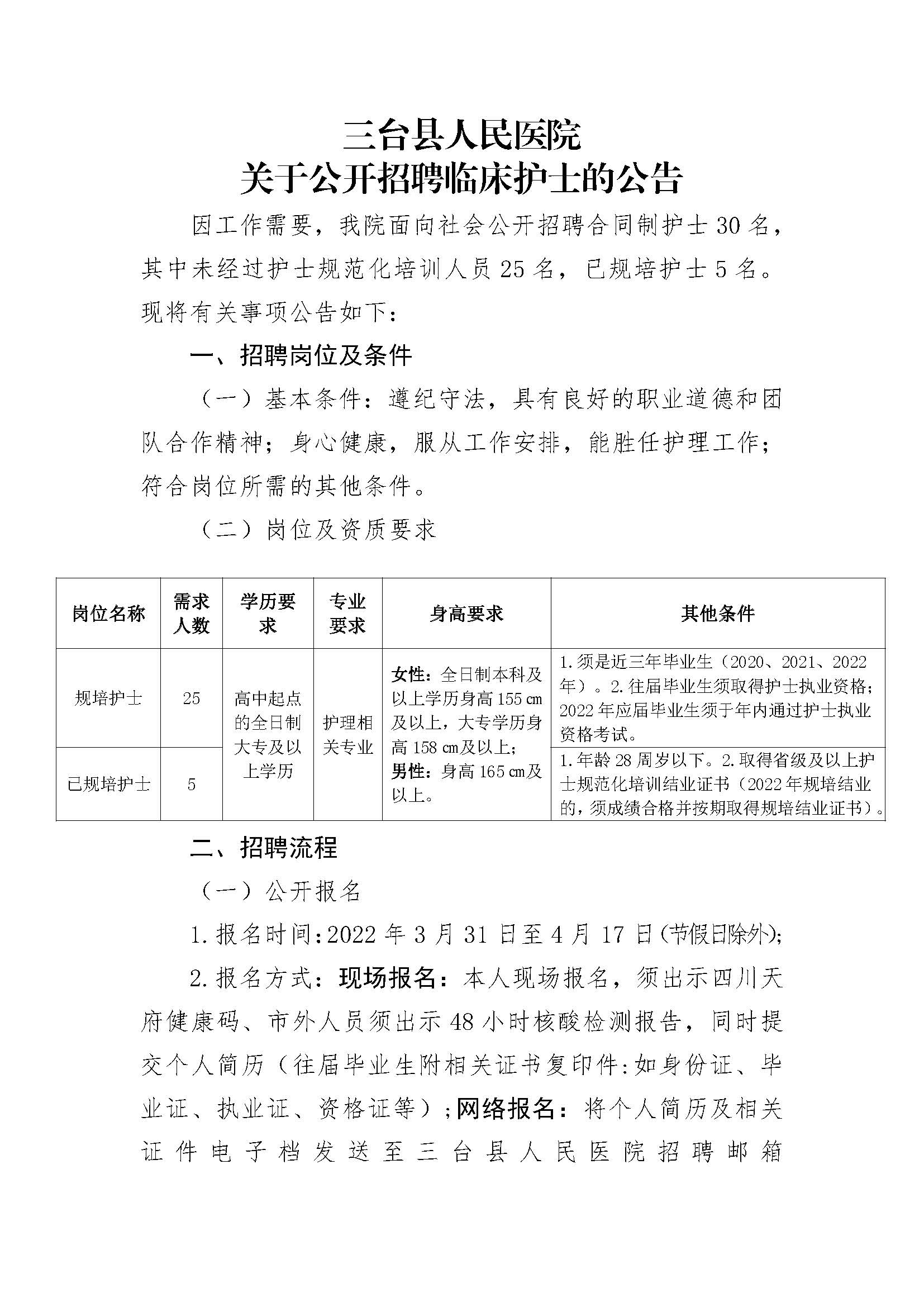 绵阳护士最新招聘信息及概述