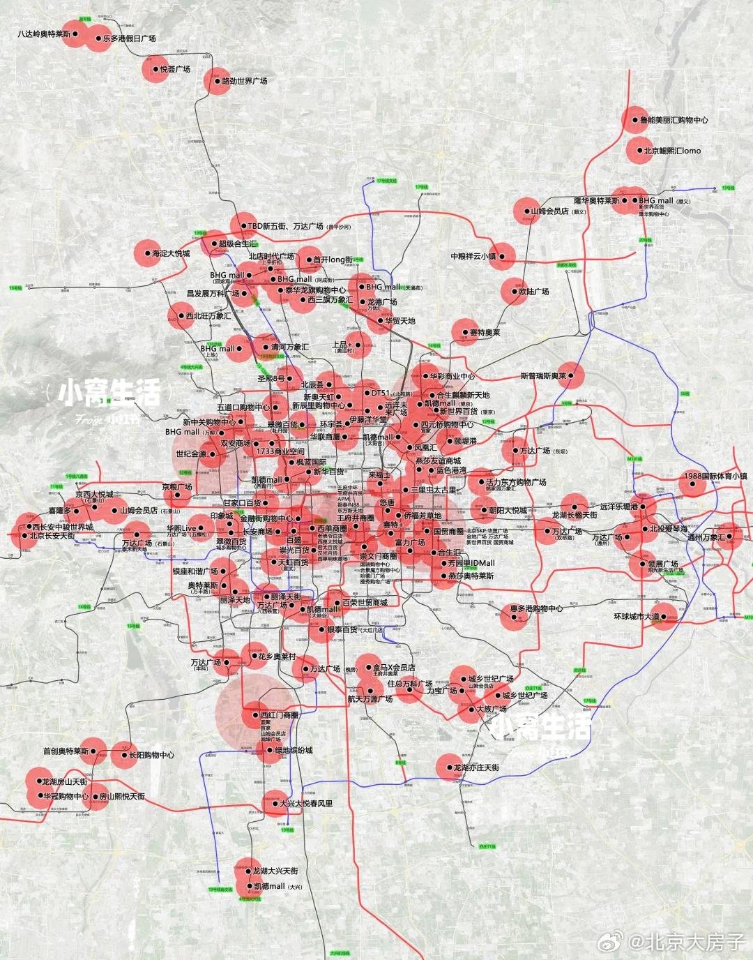 北京最新商圈分布图，城市经济脉络的全新解读